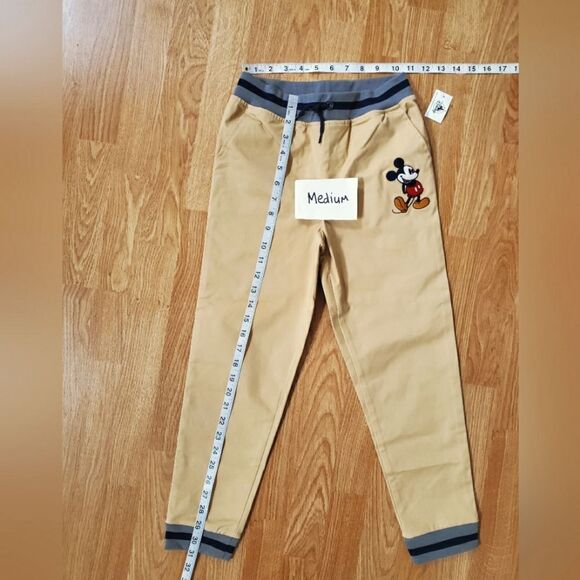 NEW! Disney Mickey Mouse Embroidered Khaki Boys' Joggers - Picture 7 of 11